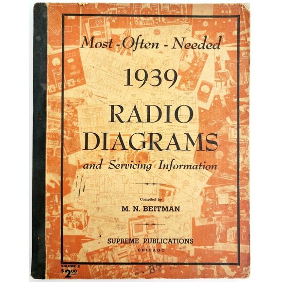 1939 Radio Diagrams Most Often Needed PB Manual Servicing Information VTG DWR5 - Picture 2 of 7